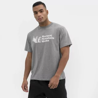 Koszulki sportowe męskie - Męski t-shirt z nadrukiem MARMOT Mountain Works Heavyweight T-Shirt - grafika 1