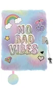 Zabawki kreatywne - Pamiętnik z kłódką A5/96K Good Vibes - ST-MAJEWSKI - miniaturka - grafika 1