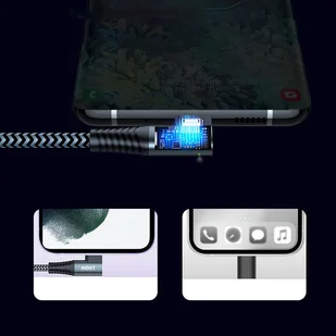 Joyroom kątowy kabel przewód USB Typ C - USB Typ C Power Delivery 100W 5A 1,5m szary (S-1550N12 C-C gray) - Kable USB - miniaturka - grafika 11