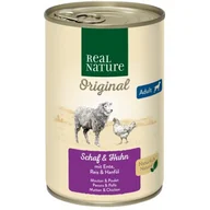 Mokra karma dla psów - REAL NATURE ADULT Baranina i kurczak 6x400 g - miniaturka - grafika 1