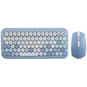 Zestawy myszka + klawiatura - Bezprzewodowy zestaw klawiatura + myszka MOFII Honey 2.4G (niebieski) - miniaturka - grafika 1