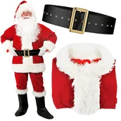 Stroje karnawałowe - STRÓJ MIKOŁAJA DLA DOROSŁYCH KOSTIUM VIP 5EL XL GRUBY PLUSZ PROFESJONALNY - miniaturka - grafika 1
