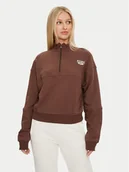 Bluzy damskie - Reebok Bluza Coverup 10007628 Brązowy Regular Fit - miniaturka - grafika 1