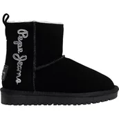 Botki damskie - Pepe Jeans Dziewczęce Diss Top G botki z zimną podszewką z długą cholewką, czarny, 43 EU - miniaturka - grafika 1