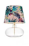 Lampy stojące - Kaspa Lampa stołowa Feria 2 40910116 różowa oprawa z dekoracyjnym abażurem 40910116 - miniaturka - grafika 1