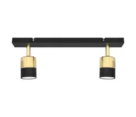 Lampy sufitowe - LED Oświetlenie punktowe TUBSSON 2xGU10/4,8W/230V czarne/złote - miniaturka - grafika 1
