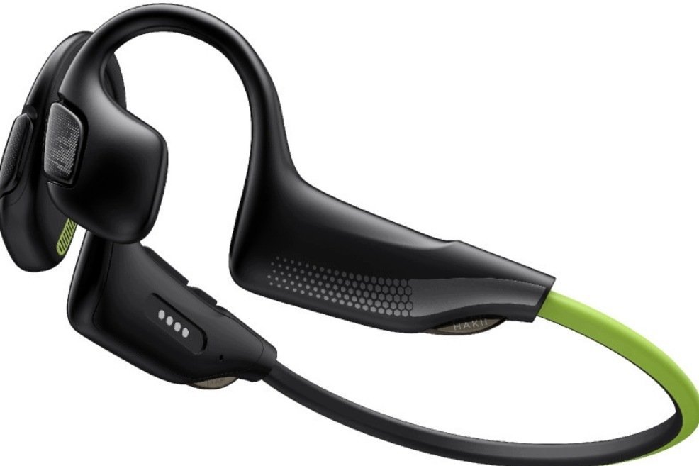 Hakii LIGHT II black green - Bezprzewodowe słuchawki z odtwarzaczem MP3 