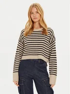 Swetry damskie - Brave Soul Sweter LK-230SEATON Beżowy Regular Fit - miniaturka - grafika 1