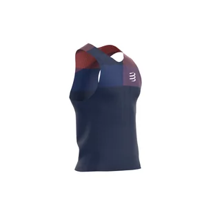 COMPRESSPORT koszulka do biegania ProRacing SINGLET niebieska - Koszulki sportowe męskie - miniaturka - grafika 1