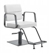 Fotele fryzjerskie - Gabbiano fotel fryzjerski Porto szaro Biały - miniaturka - grafika 1