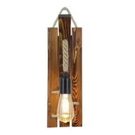 Lampy ścienne - Kinkiet z drewna sosnowego Niki - miniaturka - grafika 1