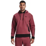 Bluzy sportowe męskie - Męska bluza  UNDER ARMOUR UA Recover Fleece Hoodie - bordowa - miniaturka - grafika 1