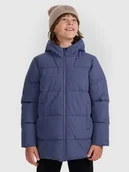 Kurtki i płaszcze dla chłopców - 4F Kurtka puchowa z wypełnieniem syntetycznym chłopięca - granatowa 122 (6-7 lat) - miniaturka - grafika 1