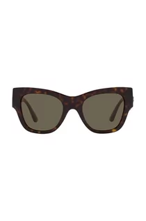 Okulary przeciwsłoneczne - Versace okulary przeciwsłoneczne damskie kolor brązowy - grafika 1