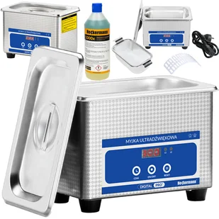 Myjka ultradźwiękowa Heckermann® 0,8L JP-008 + 1L płynu - Myjki ultradźwiękowe - miniaturka - grafika 1