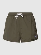 Kąpielówki męskie - Spodenki kąpielowe z wyhaftowanym logo model ‘Basic’ - miniaturka - grafika 1