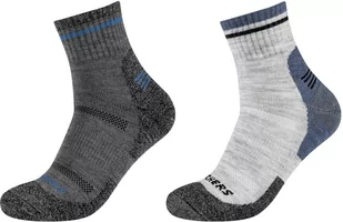 Skechers 2PPK Men Trail Wool Quarter Socks SK42052-9300 Rozmiar: 43-46 - Skarpetki sportowe męskie - miniaturka - grafika 1
