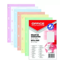 Szkolne artykuły papiernicze - OFFICE PRODUCTS Wkład do segregatora OFFICE PRODUCTS A4 w kratkę 50 kart. mix kolorów 14035013-99 - miniaturka - grafika 1