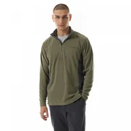 Koszulki sportowe męskie - Męski polar nierozpinany COLUMBIA Klamath Range II Half Zip Fleece - oliwkowy - miniaturka - grafika 1