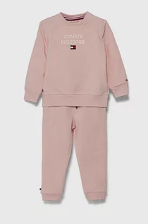 Komplety dla niemowląt - Tommy Hilfiger dres niemowlęcy kolor różowy - grafika 1