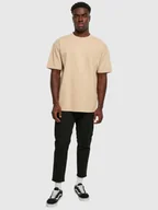 Koszulki męskie - Koszulka T-Shirt Oversize Męska Beżowa TB5939 L - miniaturka - grafika 1