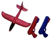 Zabawki militarne - Samolot wystrzeliwany pistolet mix - miniaturka - grafika 1