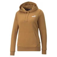 Bluzy damskie - Bluza z kapturem damska Puma ESS+ Embroidery brązowa 67000474-XS - miniaturka - grafika 1