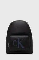 Plecaki - Calvin Klein Jeans plecak damski kolor czarny duży z nadrukiem - miniaturka - grafika 1