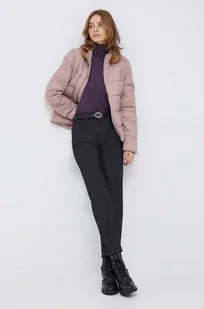 Sisley spodnie damskie kolor czarny proste high waist - Spodnie damskie - miniaturka - grafika 1