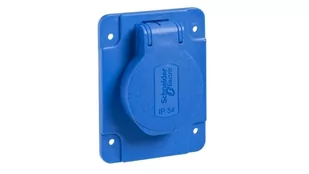 Schneider Electric Gniazdo PK, niebieskie, 2p+PE, 10/16A, 250 V, francuskie, IP54, podtynk. PKN61B PKN61B - Gniazdka elektryczne - miniaturka - grafika 1