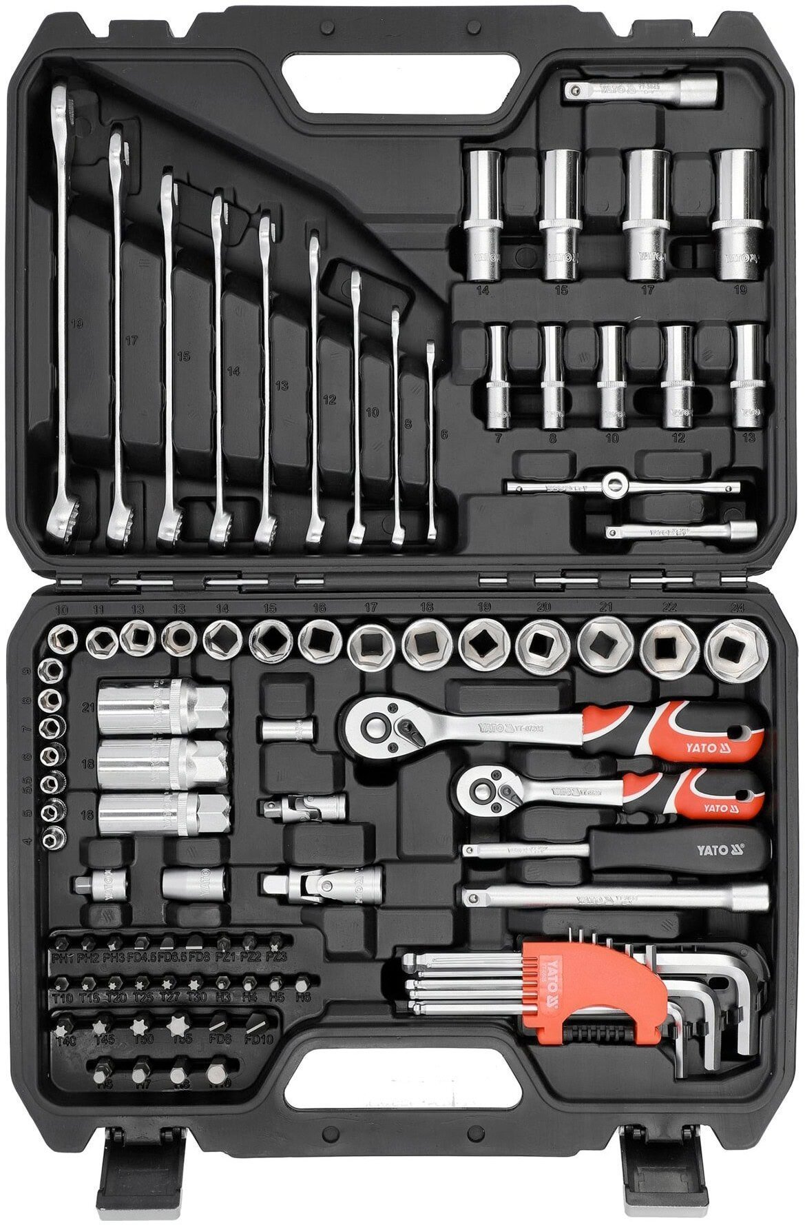 YATO ZESTAW KLUCZY 92el 1/4