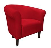 Fotele - ATOS Fotel Milo Mikrofaza 8 czerwony nogi 15 venge - miniaturka - grafika 1