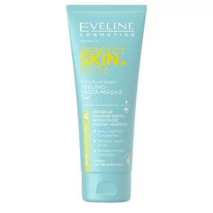 Eveline Cosmetics Perfect Skin.acne Mikrozłuszczający peeling-pasta-maska 3w1 75.0 ml - Peelingi i scruby do twarzy - miniaturka - grafika 1