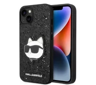 Etui i futerały do telefonów - Karl Lagerfeld Etui do iPhone 14 6,1" czarny/black hardcase Glitter Choupette Patch - miniaturka - grafika 1
