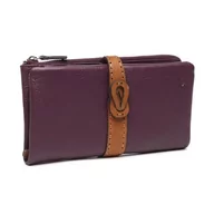 Portfele - Abbacino Duży Portfel w Bicolor Skóra, Fioletowy, Única - miniaturka - grafika 1