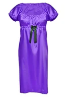 Piżamy damskie - HALKA ANABEL SATYNA FIOLET - D Karen - miniaturka - grafika 1