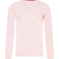 Bluzy dla dziewczynek - HUGO KIDS Bluza | Regular Fit - miniaturka - grafika 1