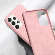 Etui i futerały do telefonów - Silicone Case Elastyczne Silikonowe Etui Pokrowiec Samsung Galaxy A72 Pudrowy - miniaturka - grafika 1