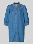 Sukienki - Zwiewna sukienka jeansowa z czystej Baqumwolle Model 'RAYA' - miniaturka - grafika 1