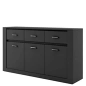 Komody - Komoda do salonu, sypialni, Arti, 160x42x90 cm, czarny, mat - miniaturka - grafika 1