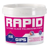 Zaprawy budowlane - Gotowa gładź polimerowa GIPS RAPID śnieżnobiały 2 kg Atlas - miniaturka - grafika 1
