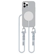 Etui i futerały do telefonów - Etui TECH-PROTECT MagNecklace MagSafe do Apple iPhone 12/12 Pro Szary - miniaturka - grafika 1