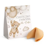 Przekąski dla dzieci - CIASTECZKA z wróżbą w opakowaniu beżowy miś 12szt - miniaturka - grafika 1