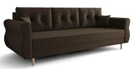 Sofy i kanapy - Ciemnobrązowa sofa rozkładana E3-E50 - miniaturka - grafika 1