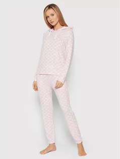 Piżamy damskie - DKNY Piżama YI2922501 Różowy Regular Fit - grafika 1
