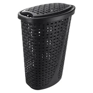 Kosze na bieliznę - Orion Kosz na bieliznę Slim 45 l, czarny - miniaturka - grafika 1