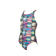 Stroje kąpielowe dla dziewczynek - G Teen Jr Swim Pro Back One Piece L 116 (6-7) Black - miniaturka - grafika 1