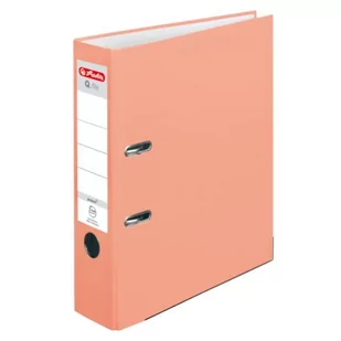 Herlitz Segregator A4 Q.file - 8cm - łososiowy 50028481 - Segregatory - miniaturka - grafika 1