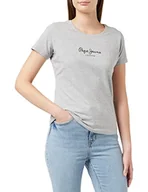 Koszulki i topy damskie - Pepe Jeans Damska koszulka New Virginia, szary (Grey Marl), XXS - miniaturka - grafika 1