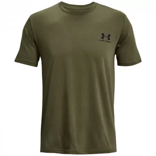 Koszulki męskie - Koszulka męska Under Armour Sportstyle Left Chest SS khaki 1326799 390 - grafika 1